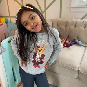 ‼️S O L D‼️ Polo by Ralph Lauren Gray Graphic Sweatshirt